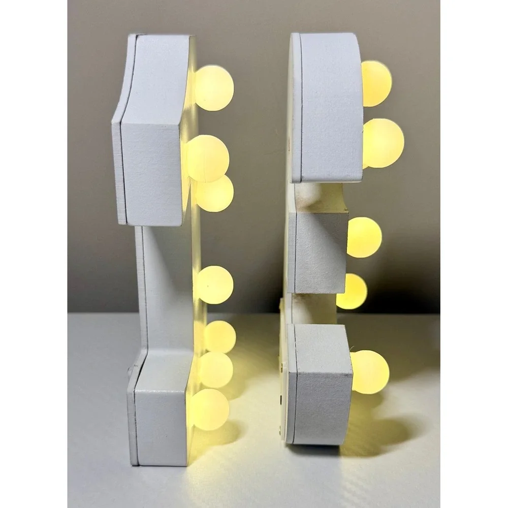 Marquee Light Up Number 13 White 6.25